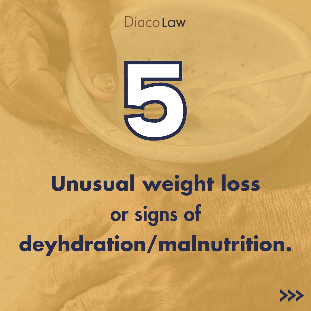 Unusual weight loss or signs of dehydration/malnutrition.