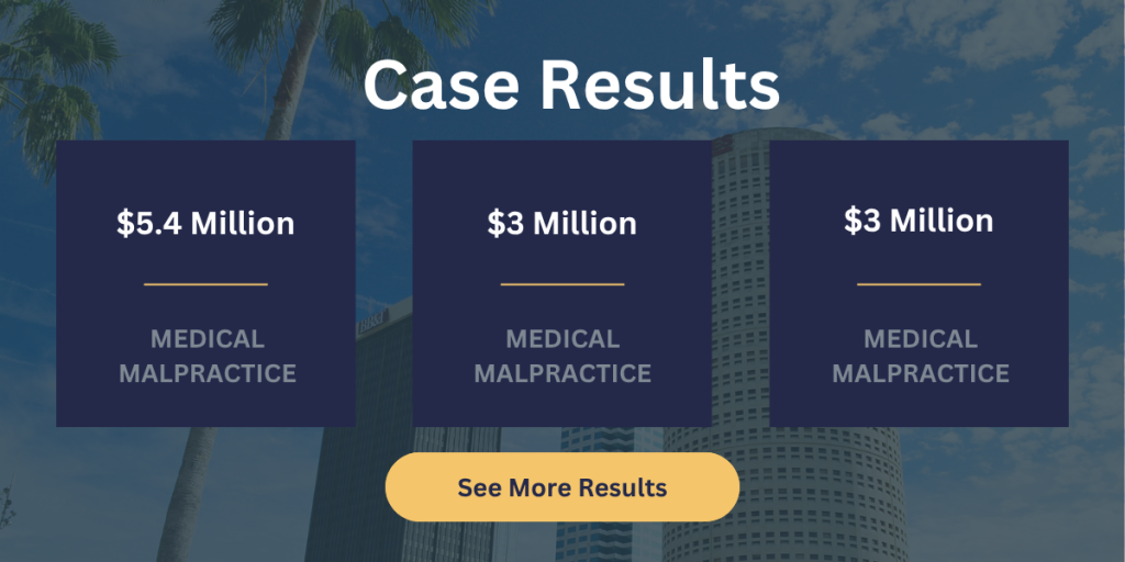 medical malpractice case results of $5.4 and $3 Million